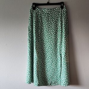 Green Floral Skirt